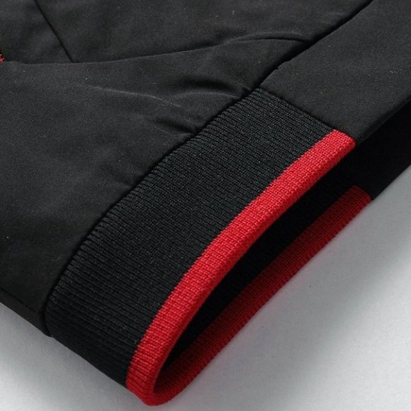 Black And Red Mens Zip Up Jacket - Picture 7 of 7